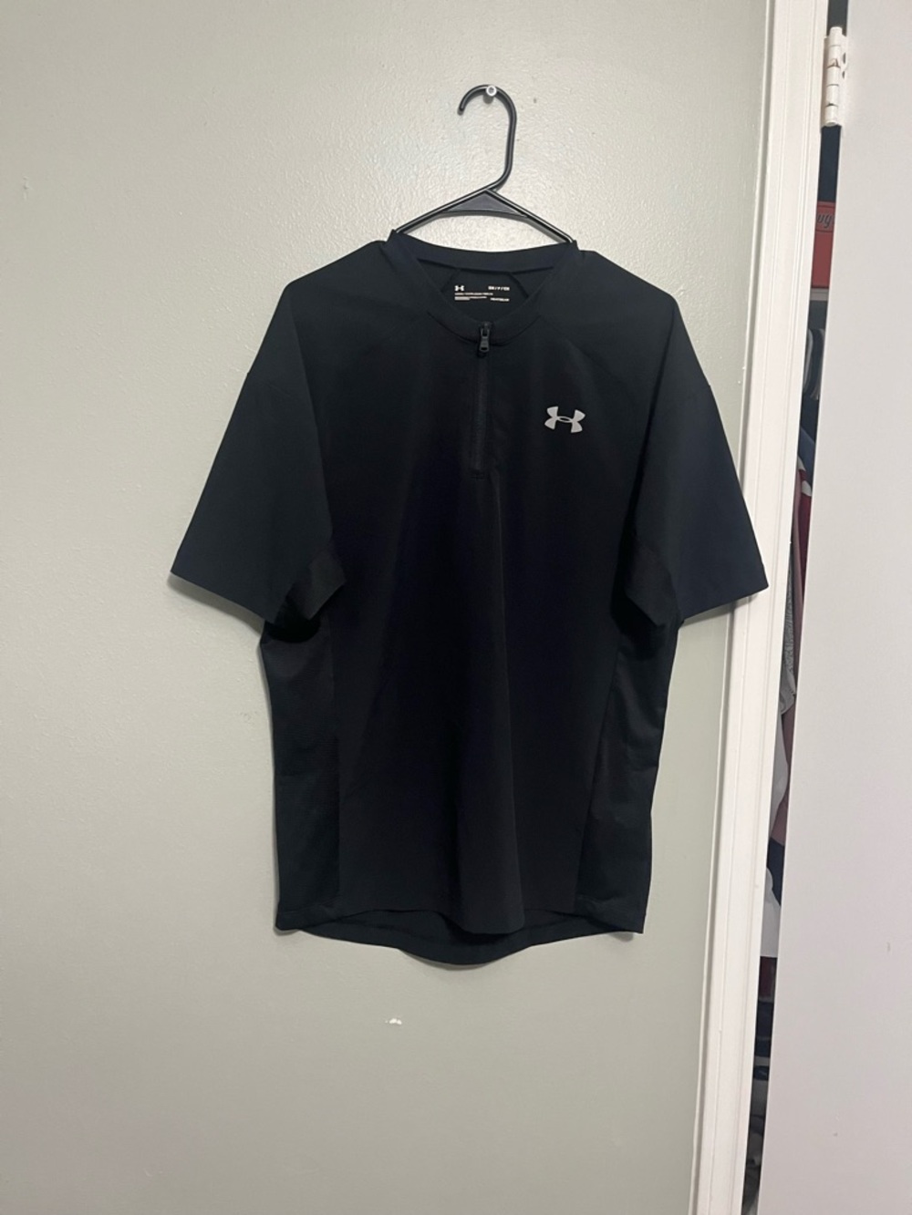 Under Armour Black Short-Sleeve Half-Zip Performance Shirt